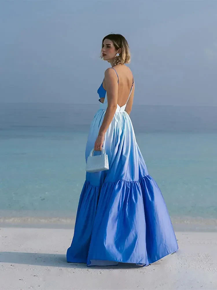 Elegante Jurk met Gradient Effect voor Vrouw
