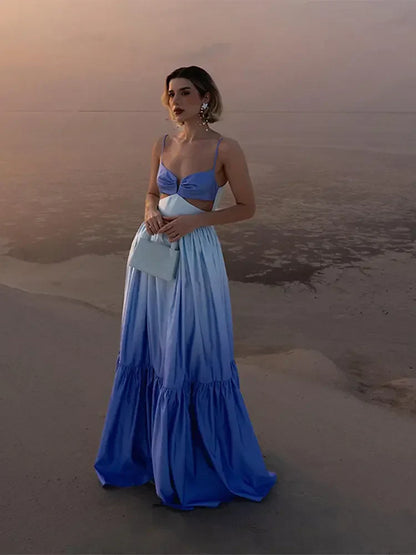 Elegante Jurk met Gradient Effect voor Vrouw