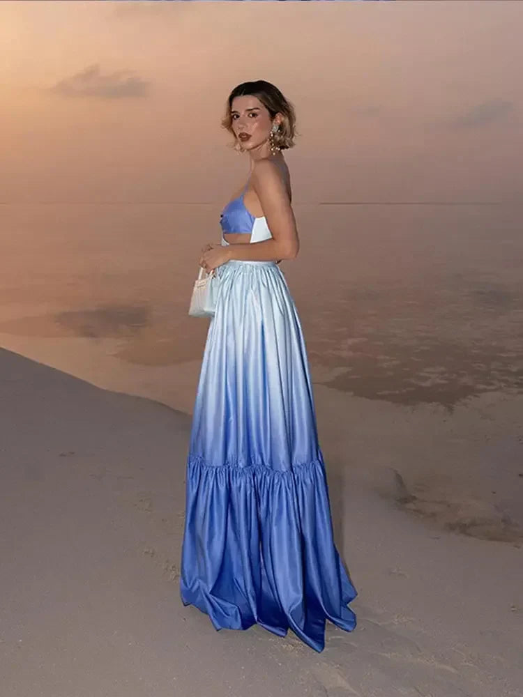 Elegante Jurk met Gradient Effect voor Vrouw