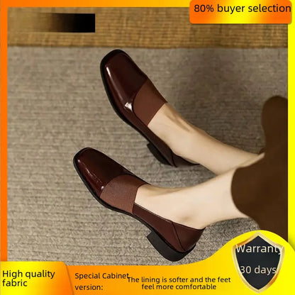 Lederen Schoenen Vintage Stijl Dame Schoenen