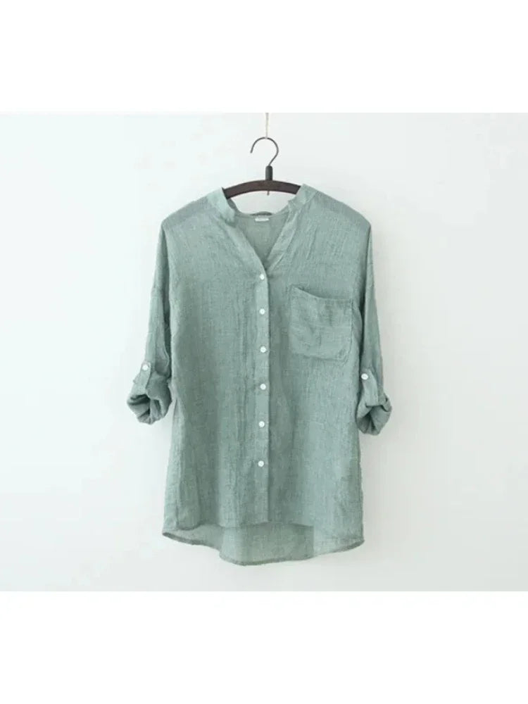 Vrouwelijke Blouse Vintage Stijl Elegant Kort