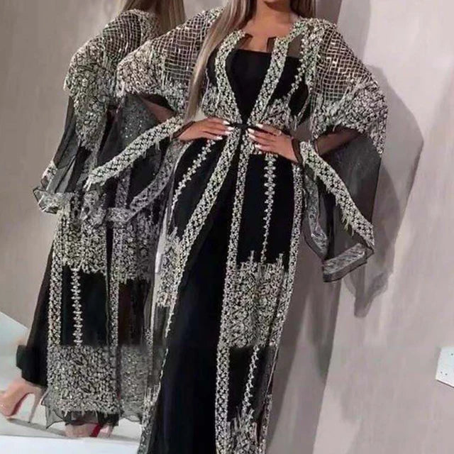 Dames Avondjurk Glitter Elegante Feestjurk