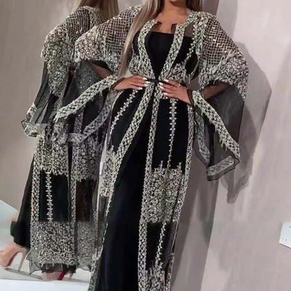Dames Avondjurk Glitter Elegante Feestjurk
