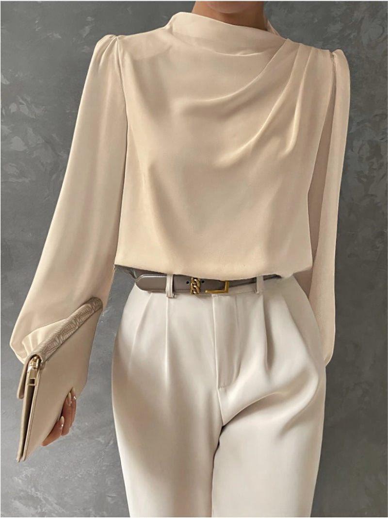 Vrouwelijke Blouse met Hoge Hals Elegante Stijl - StudioMarella