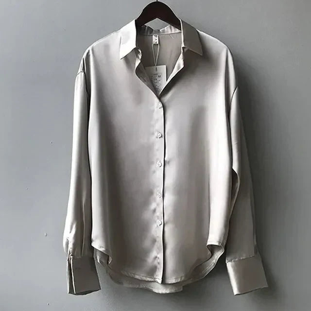 Elegante Damesblouse met Zachte Glans | Damesmode 2