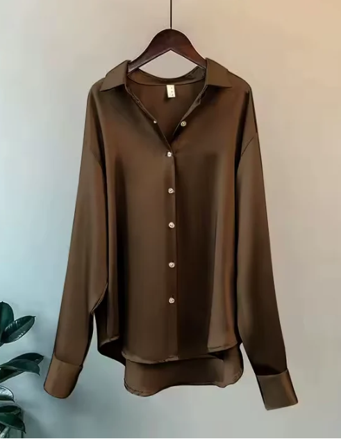 Elegante Damesblouse met Zachte Glans | Damesmode 4