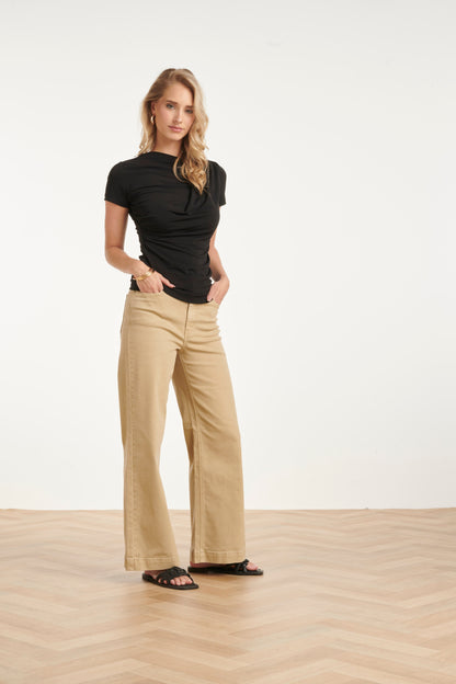 Elegante Gedrapeerde Top | Dames Tops Met Asymmetrische Halslijn 4
