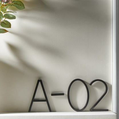 Moderne Huisnummers van Zinklegering met 3D-Effect 12,7 cm Zwart Mat