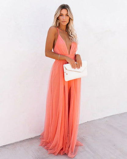 Maxi Jurk Dames Lange Stijlvolle Zomerjurk Comfortabel