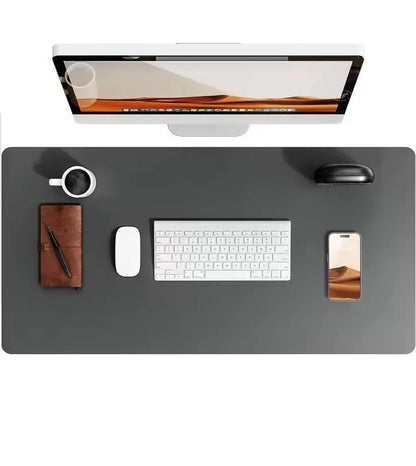 Elegante Bureaumat van Kunstleer — Waterafstotend, Antislip & Krasbestendig — Groot Oppervlak voor Bureau, Muismat & Laptop
