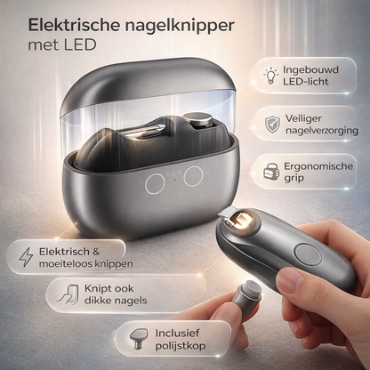 Elektrische Nagelknipper met LED-Verlichting – Ergonomisch Ontwerp voor Veilige Nagelverzorging