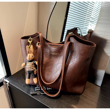 Elena Dames Zwarte Schoudertas | Vegan Leer, Vintage Stijl 4