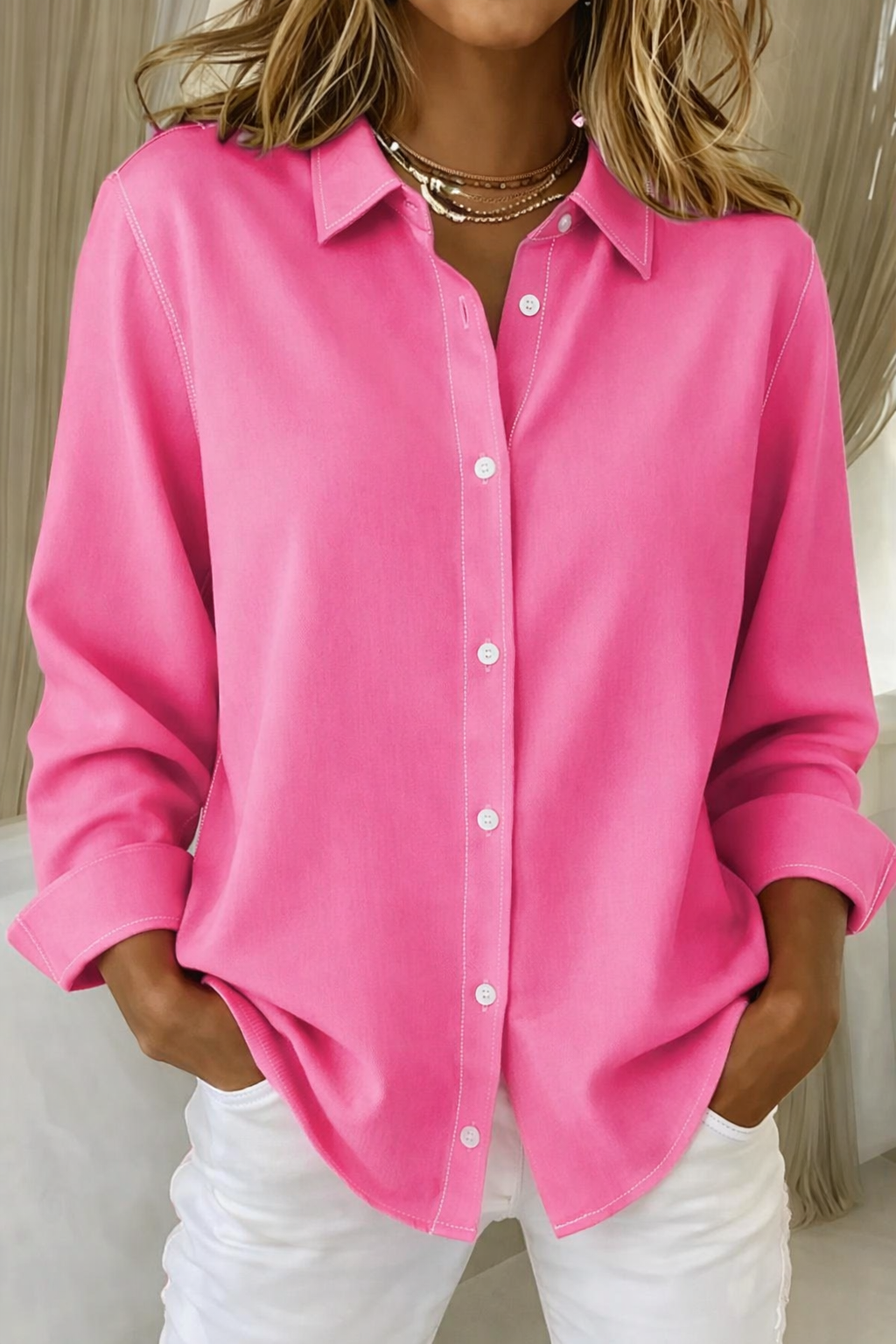 Dames Blouse Minimalistisch Casual Stijl - StudioMarella