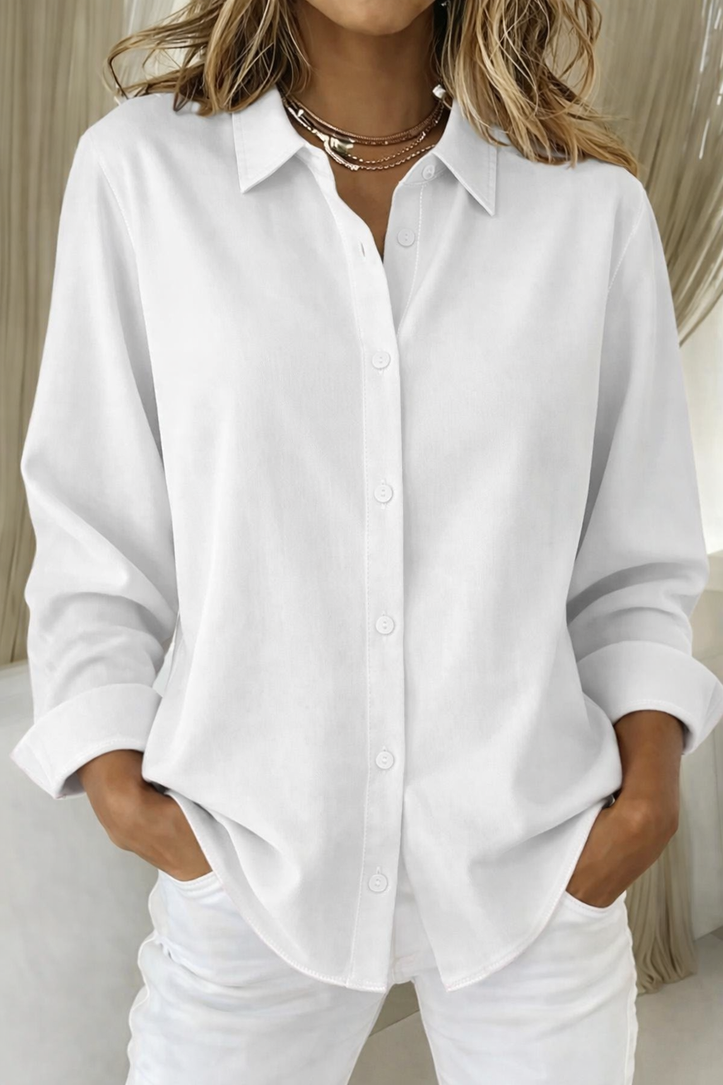 Eline Dames Blouse | Minimalistisch Ontwerp, Casual 4