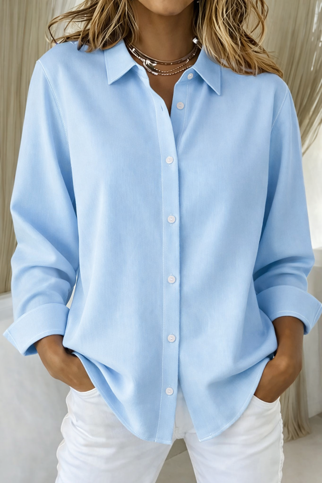 Eline Dames Blouse | Minimalistisch Ontwerp, Casual 5