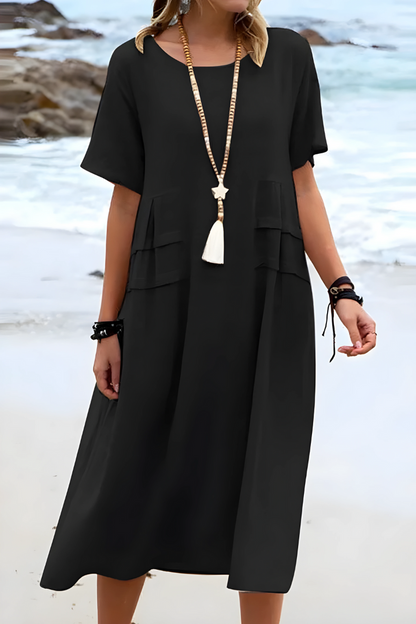 Elise | Abito midi da donna che copre la pancia 3
