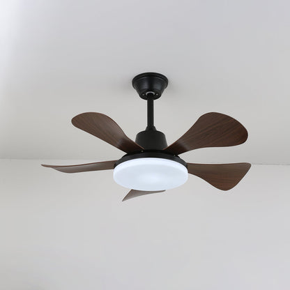Plafondventilator Aveline van hout met verlichting ø91cm