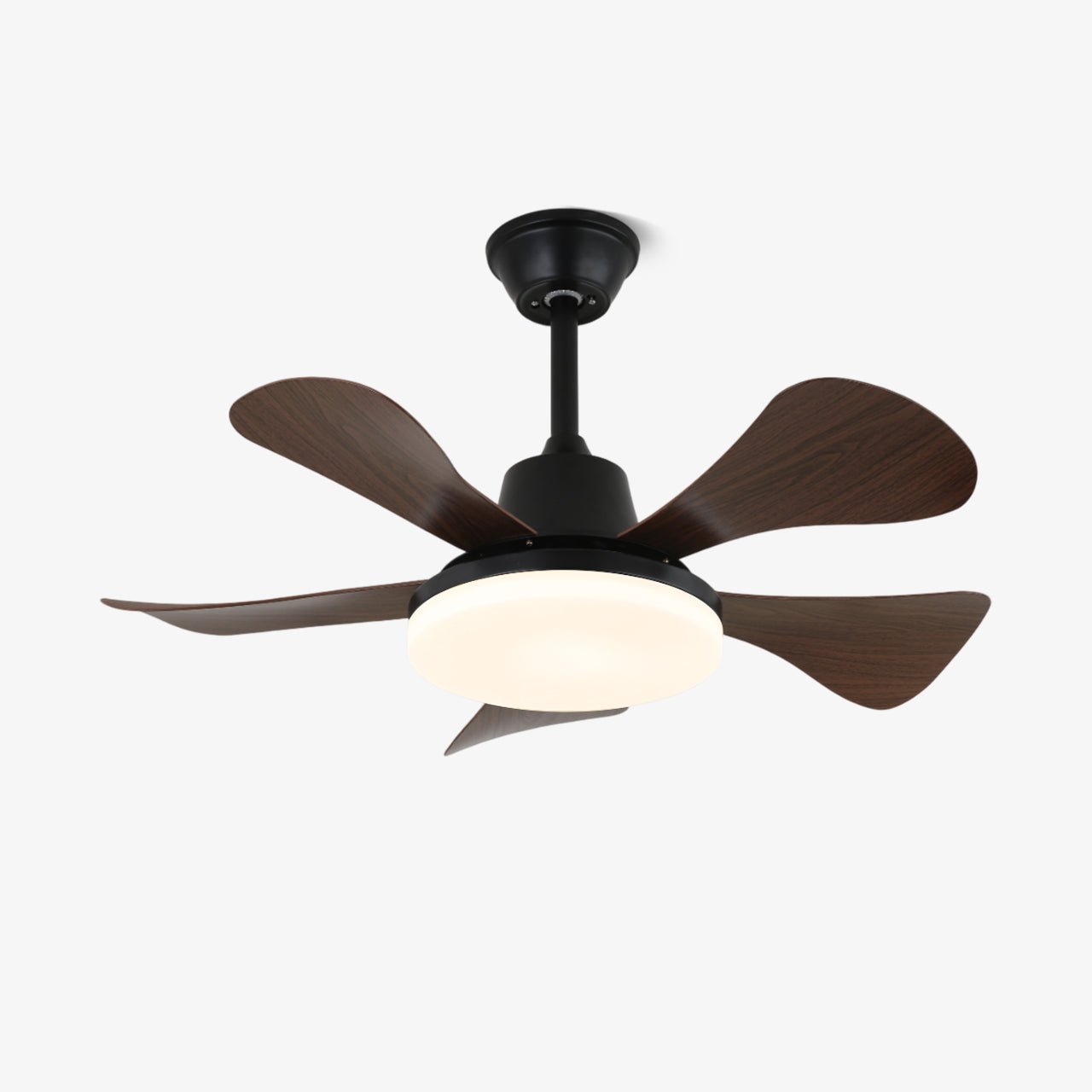 Plafondventilator Aveline van hout met verlichting ø91cm