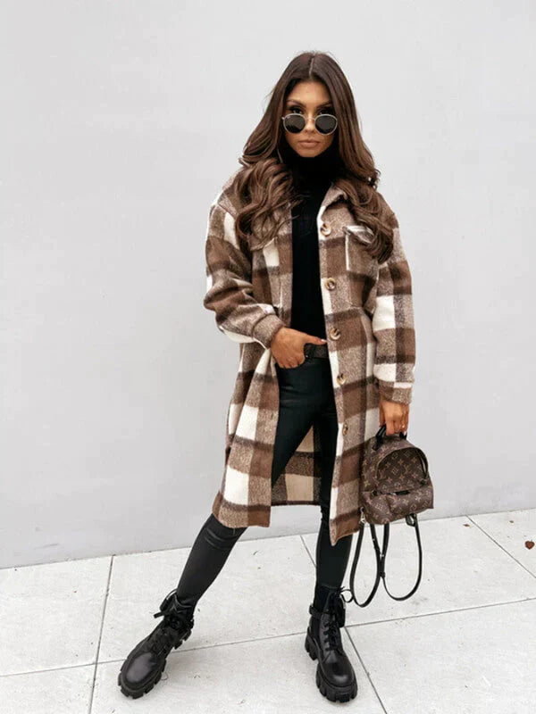 Vrouwenjas Lange Elegante Winterjas