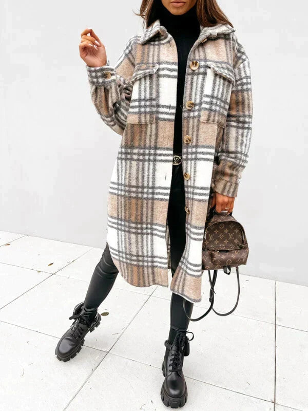 Vrouwenjas Lange Elegante Winterjas