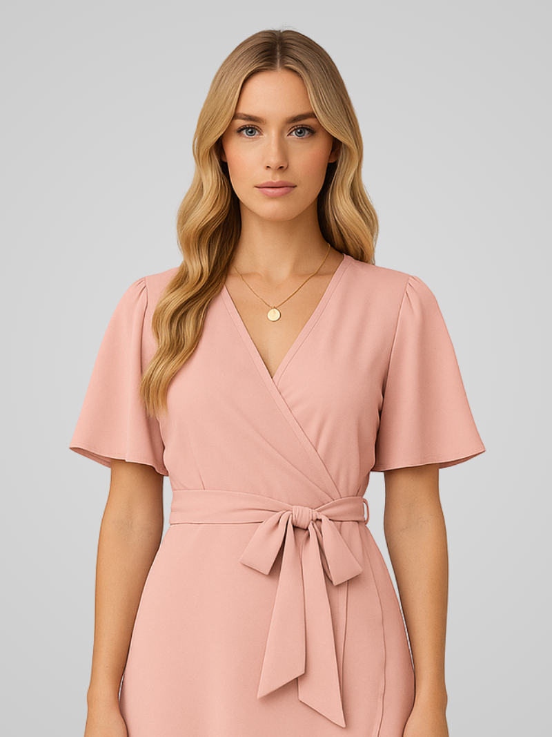 Zomerjurk voor Dames V-hals Elegante Vrouwelijke Jurk