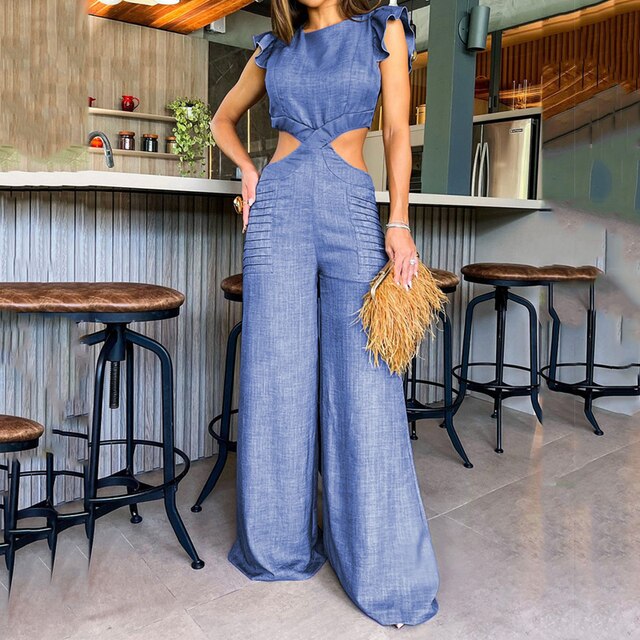 Vrouwelijke Jumpsuit Stijlvol Lange Mouw