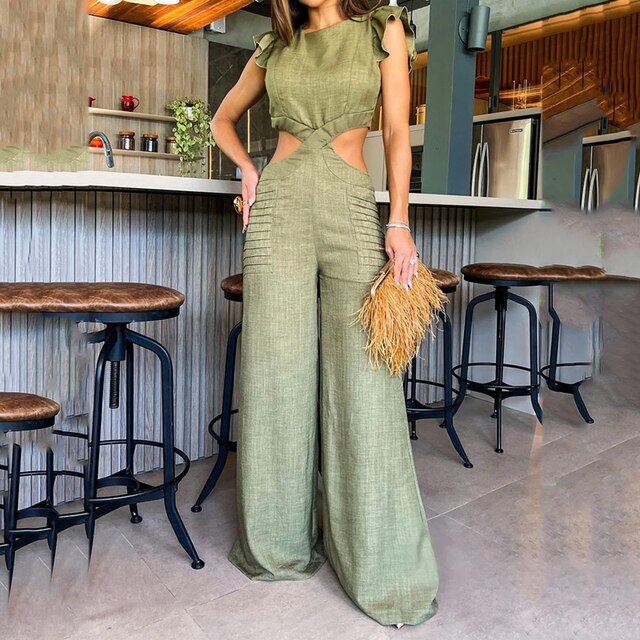 Vrouwelijke Jumpsuit Stijlvol Lange Mouw - StudioMarella