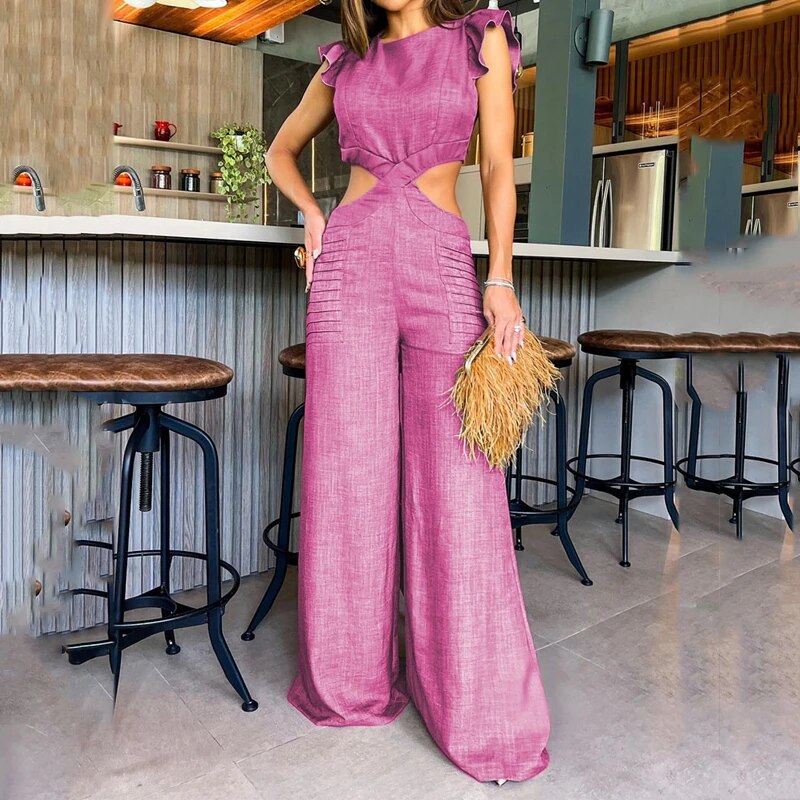 Vrouwelijke Jumpsuit Stijlvol Lange Mouw