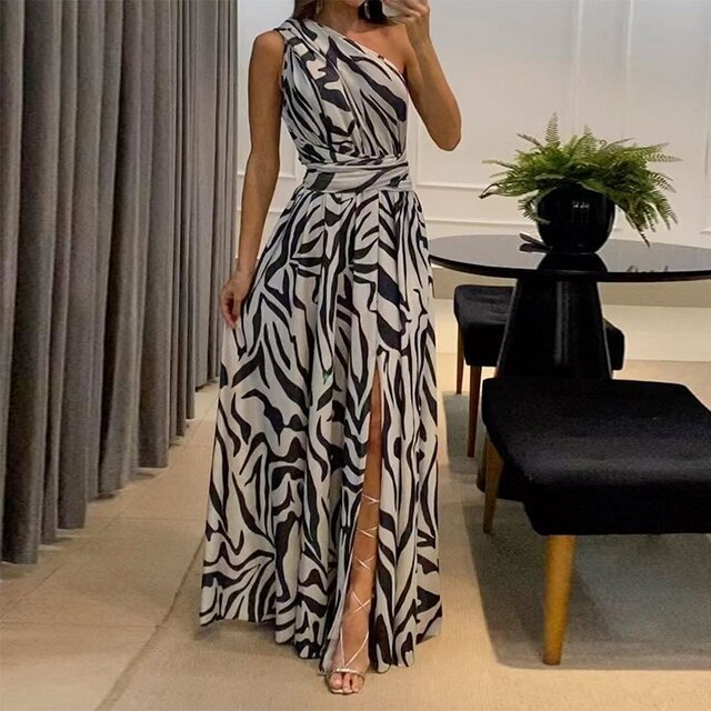 Zomerjurk Vrouw Jurk Met Bloemenprint Mooi Modieus - StudioMarella