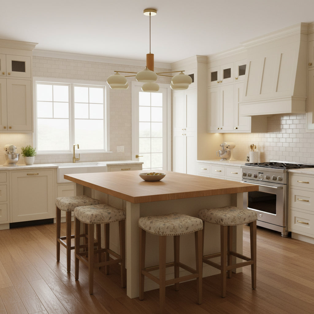 Ovale Design Kroonluchter Met Glazen Kappen En Messing Details Voor Woonkamer En Eetkamer
