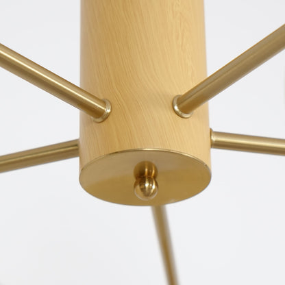 Ovale Design Kroonluchter Met Glazen Kappen En Messing Details Voor Woonkamer En Eetkamer