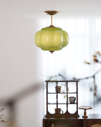 Vintage design plafondlamp van glas – elegante plafondverlichting met metalen details