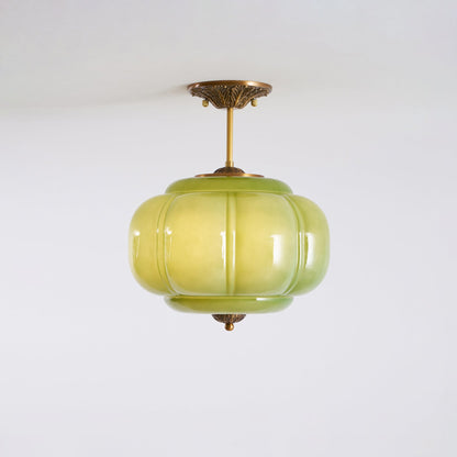 Vintage design plafondlamp van glas – elegante plafondverlichting met metalen details