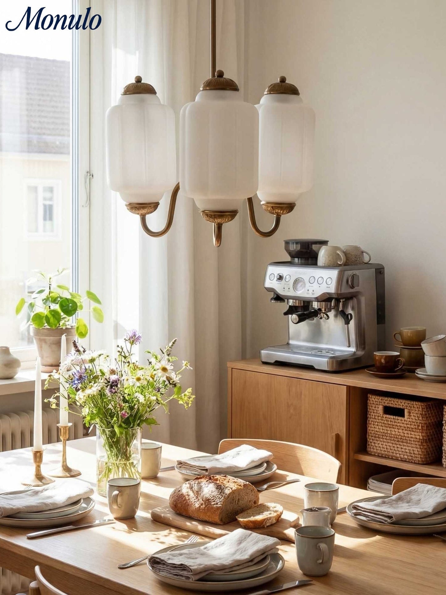 Melkglazen Kroonluchter Vintage Afwerking Tijdloze Elegantie Klassieke Verlichting voor Eetkamer Woonkamer