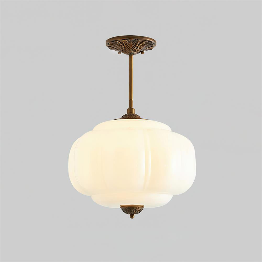 Vintage design plafondlamp van glas – elegante plafondverlichting met metalen details