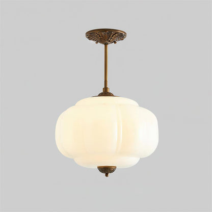 Vintage design plafondlamp van glas – elegante plafondverlichting met metalen details