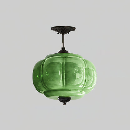 Vintage design plafondlamp van glas – elegante plafondverlichting met metalen details