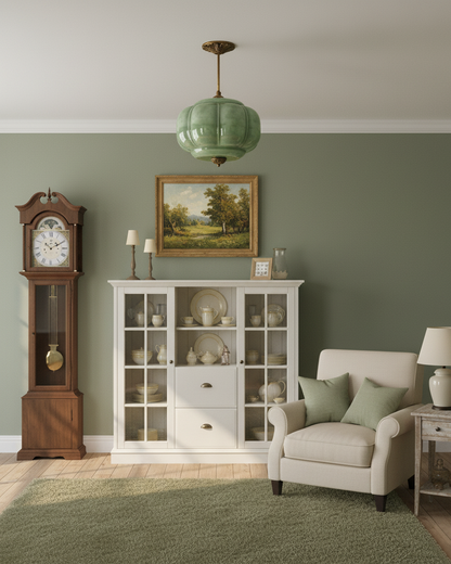 Vintage design plafondlamp van glas – elegante plafondverlichting met metalen details