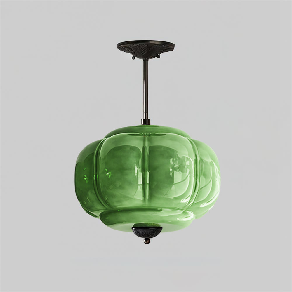 Vintage design plafondlamp van glas – elegante plafondverlichting met metalen details