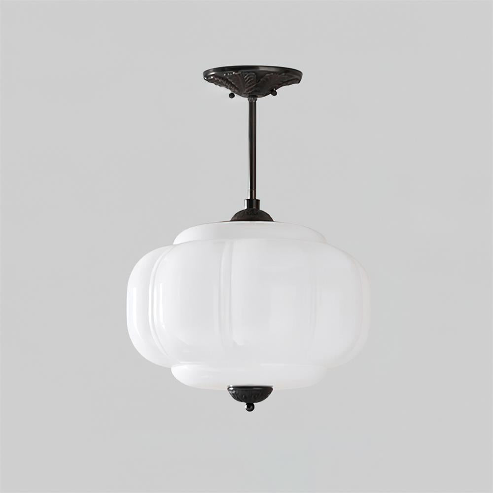 Vintage design plafondlamp van glas – elegante plafondverlichting met metalen details