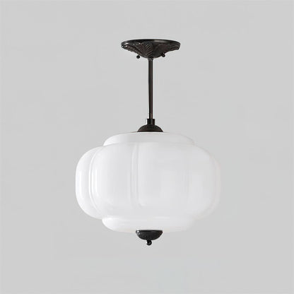 Vintage design plafondlamp van glas – elegante plafondverlichting met metalen details