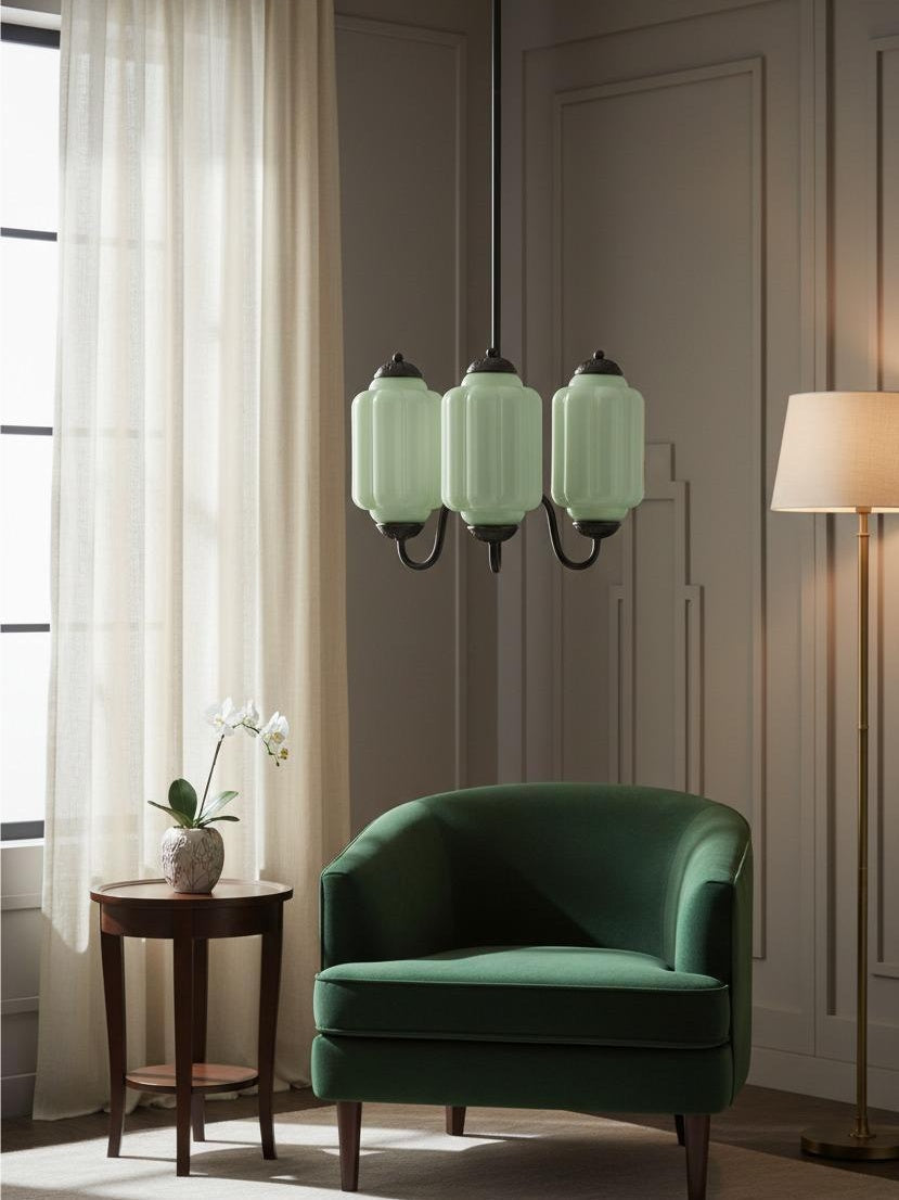 Melkglazen Kroonluchter Vintage Afwerking Tijdloze Elegantie Klassieke Verlichting voor Eetkamer Woonkamer
