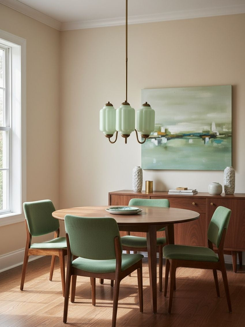 Melkglazen Kroonluchter Vintage Afwerking Tijdloze Elegantie Klassieke Verlichting voor Eetkamer Woonkamer