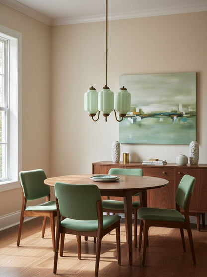 Melkglazen Kroonluchter Vintage Afwerking Tijdloze Elegantie Klassieke Verlichting voor Eetkamer Woonkamer
