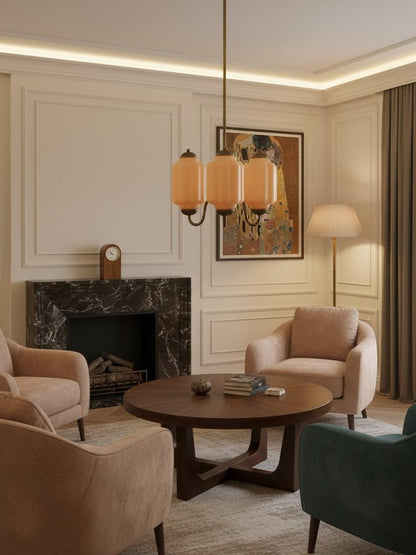 Melkglazen Kroonluchter Vintage Afwerking Tijdloze Elegantie Klassieke Verlichting voor Eetkamer Woonkamer
