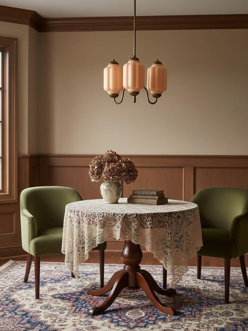 Melkglazen Kroonluchter Vintage Afwerking Tijdloze Elegantie Klassieke Verlichting voor Eetkamer Woonkamer