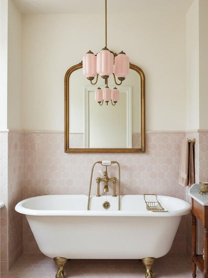 Melkglazen Kroonluchter Vintage Afwerking Tijdloze Elegantie Klassieke Verlichting voor Eetkamer Woonkamer