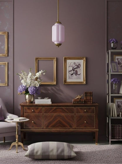 Vintage Glazen Hanglamp met Nostalgische Uitstraling – Verfijnde Verlichting voor Eetkamer en Keuken