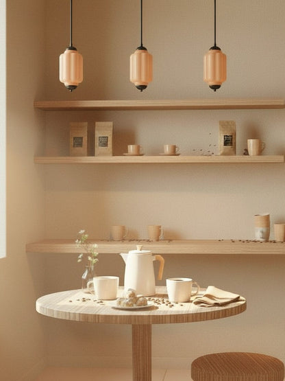 Vintage Glazen Hanglamp met Nostalgische Uitstraling – Verfijnde Verlichting voor Eetkamer en Keuken