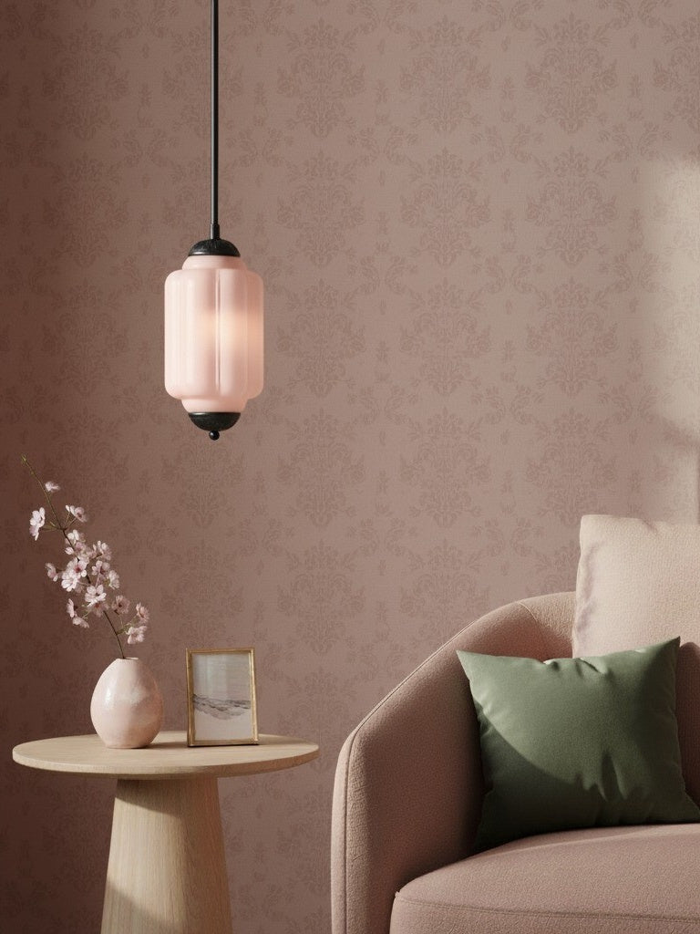 Vintage Glazen Hanglamp met Nostalgische Uitstraling – Verfijnde Verlichting voor Eetkamer en Keuken